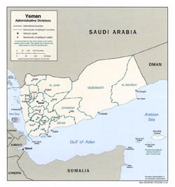 Large administrative map of Yemen - 2002.