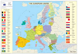 European Union Member States detailed map.