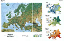 Large relief map of Europe.