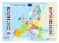 Map of European Union.