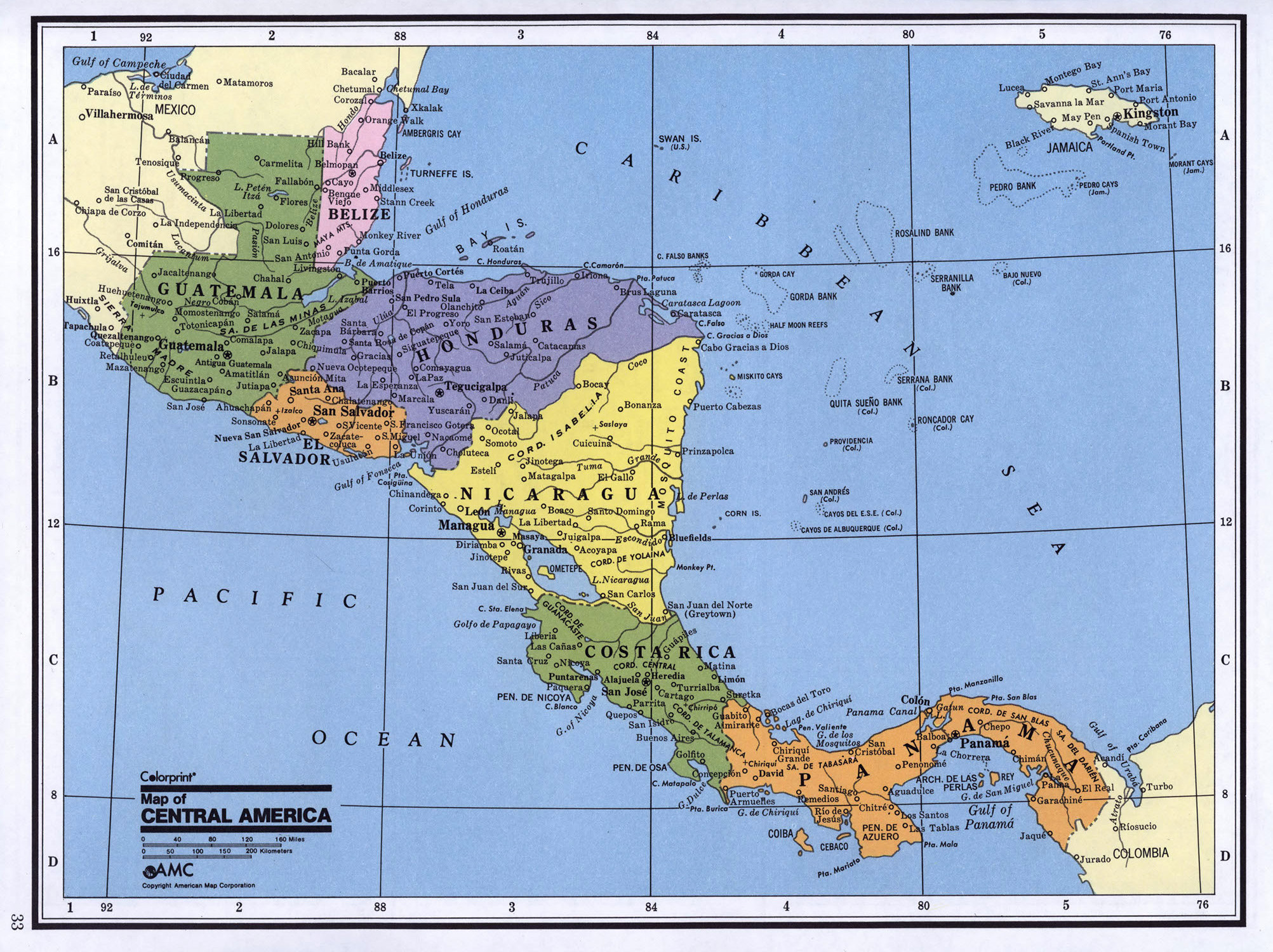 Central American Countries Map Hayley Drumwright