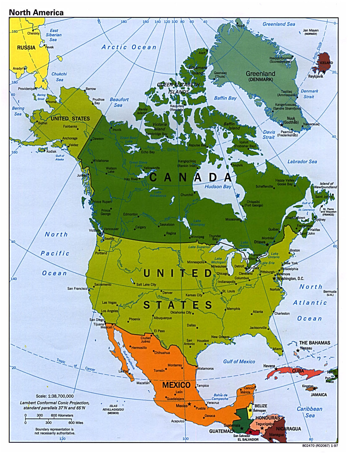 Maps Of North America And North American Countries Political Maps