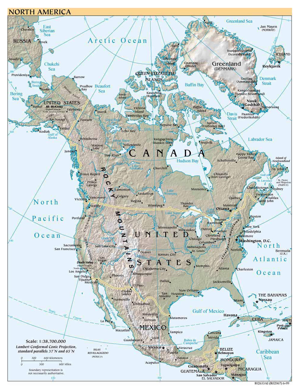 Maps Of North America And North American Countries Political Maps