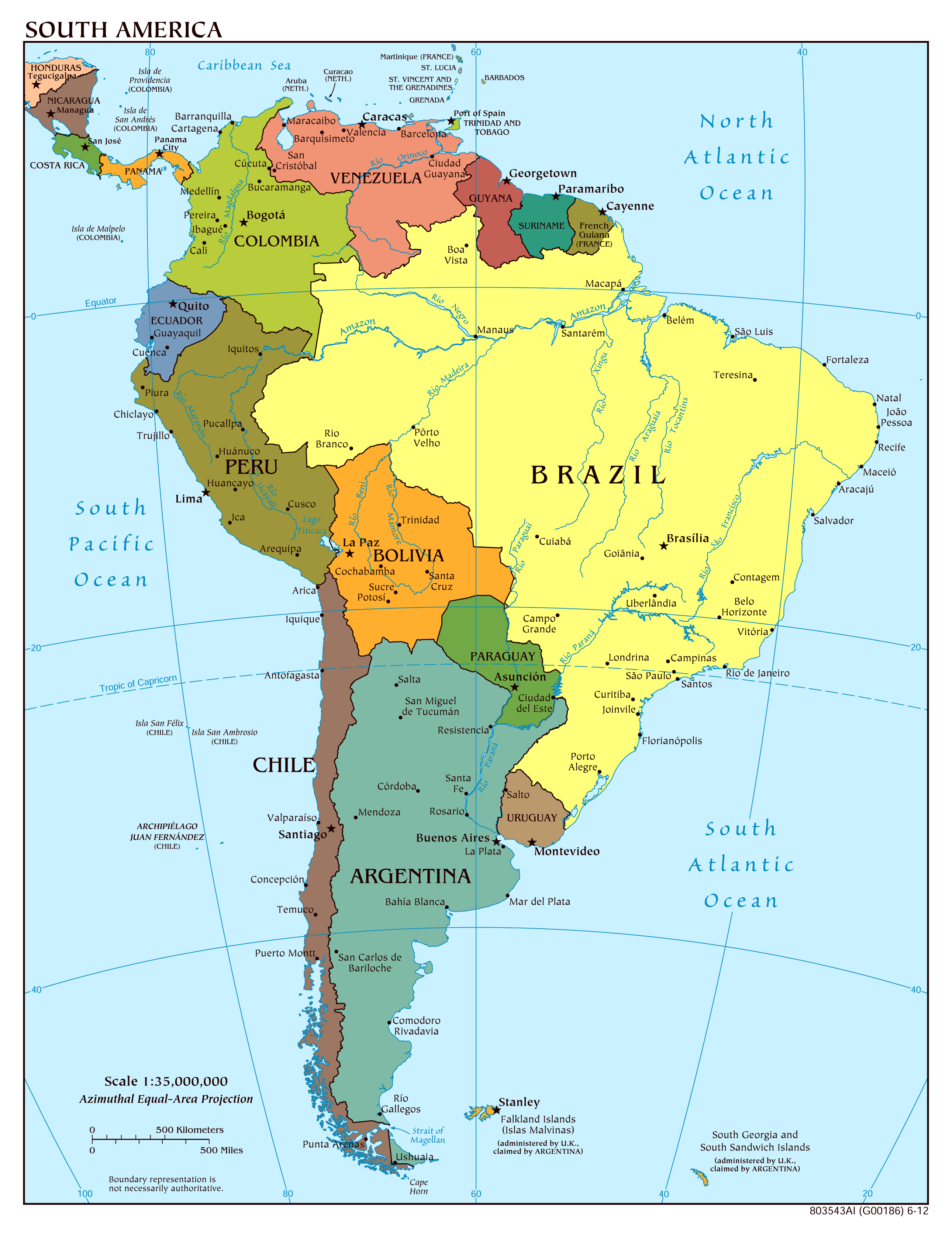 Maps Of South America And South American Countries Political Maps