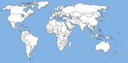 Large contour political map of the World.