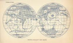 Detailed map of Mars - 1898.