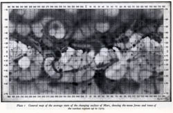 Detailed map of the Mars surface - 1929.