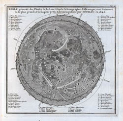 Large scale detailed map of the Moon - 1647.